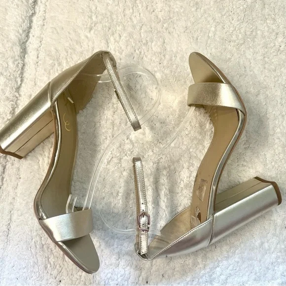 Sam Edelman Yaro Sandal Women's gold bronze Leather Ankle Strap holidays 9M - Picture 8 of 11